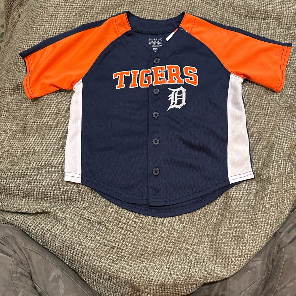 Detroit Tigers Baseball Jersey Kids Toddler. Official MLB JERSEY. Michigan Fan.